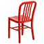 Flash Furniture Indoor/Outdoor Chair, Metal, Red Thumbnail 5