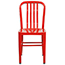 Flash Furniture Indoor/Outdoor Chair, Metal, Red Thumbnail 4