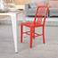 Flash Furniture Indoor-Outdoor Chair, Metal, Red Thumbnail 7