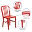 Flash Furniture Indoor-Outdoor Chair, Metal, Red Thumbnail 9