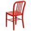 Flash Furniture Indoor/Outdoor Chair, Metal, Red Thumbnail 11