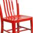 Flash Furniture Indoor-Outdoor Chair, Metal, Red Thumbnail 15