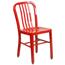 Flash Furniture Indoor/Outdoor Chair, Metal, Red Thumbnail 1
