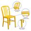 Flash Furniture Indoor-Outdoor Chair, Metal, Yellow Thumbnail 7