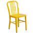 Flash Furniture Indoor/Outdoor Chair, Metal, Yellow Thumbnail 1