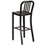 Flash Furniture Indoor/Outdoor Barstool with Vertical Slat Back, 30 in H, Metal, Black/Antique Gold Thumbnail 5