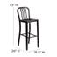 Flash Furniture Indoor/Outdoor Barstool with Vertical Slat Back, 30 in H, Metal, Black/Antique Gold Thumbnail 10