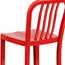 Flash Furniture 30" High Red Metal Indoor-Outdoor Barstool with Vertical Slat Back, 30" H, Metal, Red Thumbnail 10