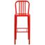 Flash Furniture 30 in High Red Metal Indoor/Outdoor Barstool with Vertical Slat Back, 30 in H, Metal, Red Thumbnail 12