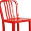 Flash Furniture 30 in High Red Metal Indoor/Outdoor Barstool with Vertical Slat Back, 30 in H, Metal, Red Thumbnail 13
