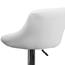 Flash Furniture Contemporary Bucket Seat Adjustable Height Barstool with Diamond Pattern Back and Chrome Base, Vinyl, White Thumbnail 8