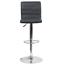 Flash Furniture Contemporary Adjustable Height Barstool with Horizontal Stitch Back and Chrome Base, Vinyl, Gray Thumbnail 13