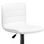 Flash Furniture Contemporary White Vinyl Adjustable Height Barstool with Horizontal Stitch Back and Chrome Base Thumbnail 13