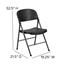 Flash Furniture HERCULES Series 330 lb. Capacity Black Plastic Folding Chair with Charcoal Frame Thumbnail 8