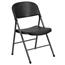 Flash Furniture HERCULES Series 330 lb. Capacity Black Plastic Folding Chair with Charcoal Frame Thumbnail 1