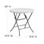 Flash Furniture Round Folding Table, Plastic, Granite White, 32" Thumbnail 7