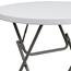 Flash Furniture Round Folding Table, Plastic, Granite White, 32" Thumbnail 11