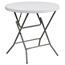 Flash Furniture Round Folding Table, Plastic, Granite White, 32" Thumbnail 1