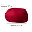 Flash Furniture Oversized Bean Bag Chair, Solid Red Thumbnail 6