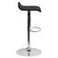 Flash Furniture Contemporary Adjustable Height Barstool with Solid Wave Seat and Chrome Base, Vinyl, Black Thumbnail 12