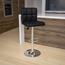 Flash Furniture Contemporary Black Quilted Vinyl Adjustable Height Barstool with Chrome Base Thumbnail 5