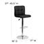 Flash Furniture Contemporary Black Quilted Vinyl Adjustable Height Barstool with Chrome Base Thumbnail 8