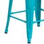 Flash Furniture Backless Crystal Indoor/Outdoor Counter Height Stool, Teal, 24 in H Thumbnail 6