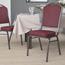 Flash Furniture HERCULES Series Crown Back Stacking Banquet Chair, Vinyl, Burgundy/Silver Vein Thumbnail 8