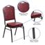 Flash Furniture HERCULES Series Crown Back Stacking Banquet Chair, Vinyl, Burgundy/Silver Vein Thumbnail 10
