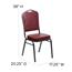 Flash Furniture HERCULES Series Crown Back Stacking Banquet Chair, Vinyl, Burgundy/Silver Vein Thumbnail 11