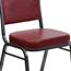 Flash Furniture HERCULES Series Crown Back Stacking Banquet Chair, Vinyl, Burgundy/Silver Vein Thumbnail 18