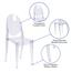 Flash Furniture Ghost Side Chair in Transparent Crystal Thumbnail 9