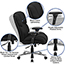 Flash Furniture HERCULES Series 24/7 Intensive Use Big & Tall, Black Fabric Executive Ergonomic Office Chair w/ Lumbar Knob Thumbnail 5
