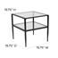 Flash Furniture Newport Collection End Table, Glass/Metal, Black Thumbnail 4