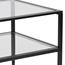 Flash Furniture Newport Collection End Table, Glass/Metal, Black Thumbnail 6