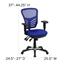 Flash Furniture Mid-Back Blue Mesh Multifunction Executive Swivel Ergonomic Office Chair with Adjustable Arms Thumbnail 12