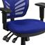 Flash Furniture Mid-Back Blue Mesh Multifunction Executive Swivel Ergonomic Office Chair with Adjustable Arms Thumbnail 17