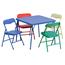 Flash Furniture Kids Colorful 5-Piece Folding Table And Chair Set Thumbnail 1