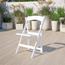 Flash Furniture Hercules Series 1000 lb. Capacity White Resin Folding Chair With White Vinyl Padded Seat Thumbnail 2
