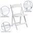 Flash Furniture Hercules Series 1000 lb. Capacity White Resin Folding Chair With White Vinyl Padded Seat Thumbnail 5