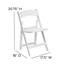 Flash Furniture Hercules Series 1000 lb. Capacity White Resin Folding Chair With White Vinyl Padded Seat Thumbnail 6