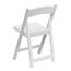 Flash Furniture Hercules Series 1000 lb. Capacity White Resin Folding Chair With White Vinyl Padded Seat Thumbnail 7