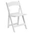 Flash Furniture Hercules Series 1000 lb. Capacity White Resin Folding Chair With White Vinyl Padded Seat Thumbnail 1