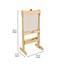 Bright Beginnings Commercial Double Sided Wooden Free-Standing STEAM Easel, Storage Tray, Holds Two Accessory Panels, Natural Thumbnail 4