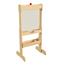 Bright Beginnings Commercial Double Sided Wooden Free-Standing STEAM Easel, Storage Tray, Holds Two Accessory Panels, Natural Thumbnail 1