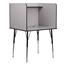 Flash Furniture Study Carrel With Adjustable Legs And Top Shelf In Nebula Grey Finish Thumbnail 1