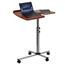 Flash Furniture Angle and Height Adjustable Mobile Laptop Computer Table with Cherry Top Thumbnail 1