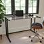 Flash Furniture Desk with Pedestal Frame, Metal/Glass, Black Thumbnail 4