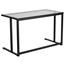 Flash Furniture Desk with Pedestal Frame, Metal/Glass, Black Thumbnail 9