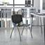 Flash Furniture HERCULES Series 880 lb. Capacity Black Plastic Stack Chair with Titanium Frame Thumbnail 5